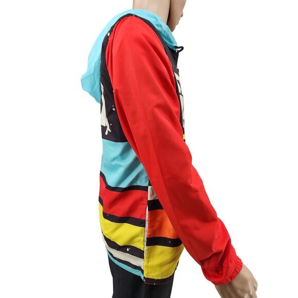 Star Wars Retro Striped Hooded Windbreaker Jacket M - Picture 3 of 8